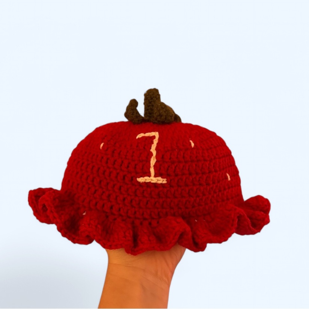 Custom Baby Strawberry Bucket Hat! With or without number. 🍓
